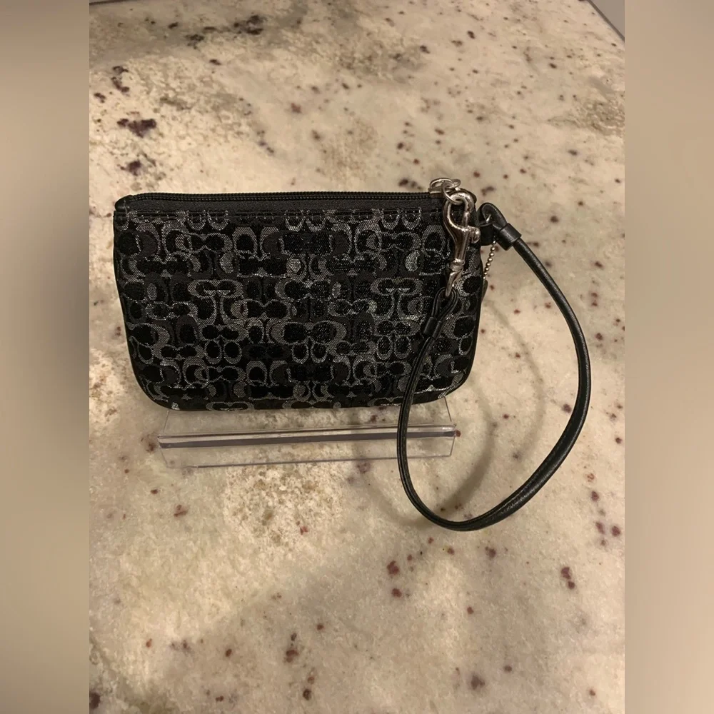 Coach Black and Gray Wristlet